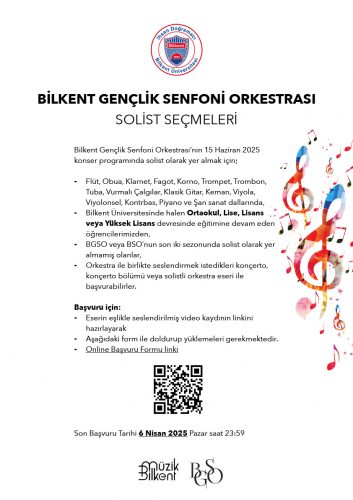 BGSO 2024-25 Bahar Solist Seçmeleri Duyurusu